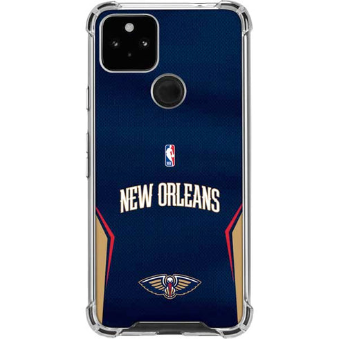 NBA New Orleans Pelicans Jersey Google Pixel 4a 5G Clear Case